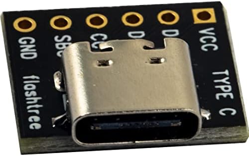 RisingSaplaings 2pcs USB Tipo-C fêmea Board 6 pinos fora CC SBU