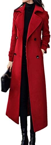 Zouyeeph Autumn/Winter Casaco de moda feminina quente jaqueta longa de cor sólida com casaco de bolso slim