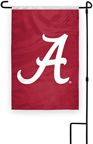 Alabama University Crimson Tide Team Logo Garden Bandeiras - 12x18 polegadas de poliéster de malha impressa em face dupla