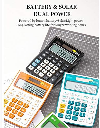 Calculadora de escritório da calculadora do mjwdp cor calculadoras fofas de suprimentos de negócios de energia dupla programador