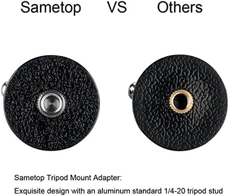 Adaptador de montagem de tripé de Sametop Compatível com a GoPro Hero 11, 10, 9, 8, 7, 6, 5, 4, Sessão, 3+, 3, 2, 1, Hero, Fusion,