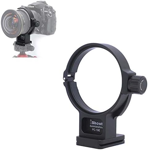suporte de suporte de colarinho da lente ishoot, anel de montagem de tripé compatível com nikon pc nikkor 19mm f/4e ed lente