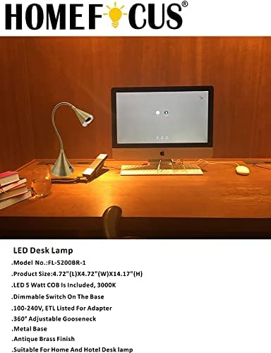 Lâmpada de mesa LED de foco homefoco com toque diminuído, lâmpada de mesa, luz noturna, lâmpada de mesa de leitura, lâmpada de