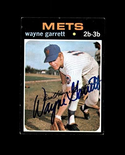 Wayne Garrett assinou 1971 Topps New York Mets Autograph
