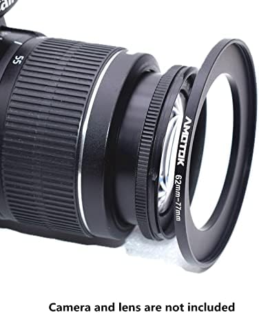 Lente de 62 mm a 77 mm Adaptador de lente da câmera, anel de anel de anel de phop-up de 62 a 77 mm, compatível com todos os 77 mm