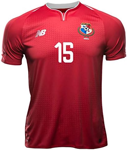 New Balance E. Davis #15 Panama Home Soccer Men's Jersey FIFA Copa do Mundo Rússia 2018