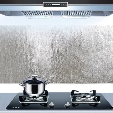 Papel de parede de cozinha de alumínio - cozinha de alumínio de alumínio adesivo de óleo auto -adesivo Anti odle cozinha