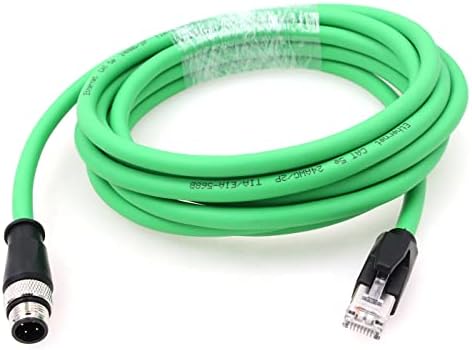 Zblzgp M12 4 Posição D codificada para RJ45 Cabo de rede de rede Ethernet RJ45 CABE