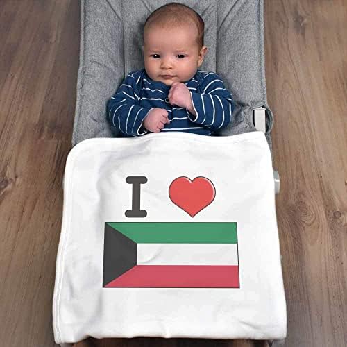 Azeeda 'eu amo Kuwait' Cotton Baby Blain / Shawl