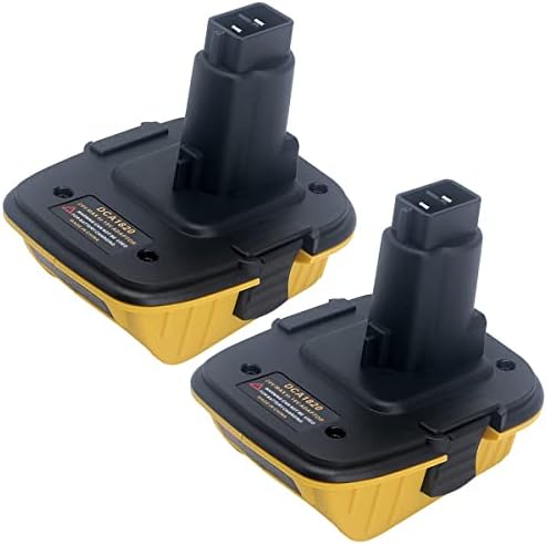 Substituição do adaptador Biswaye 2-Pack DCA1820 para a bateria Dewalt 18V a 20V, compatível com Dewalt 20V Battery DCB206