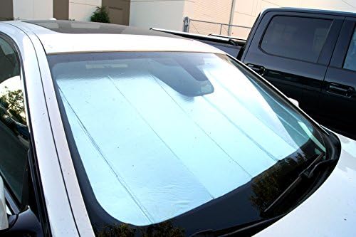 TuningPros SS-135 Custom Fit Car Windshield Sun Sombs Protetor, Sunshade Visor Silver & Gray 1-PC Conjunto compatível com 2012-