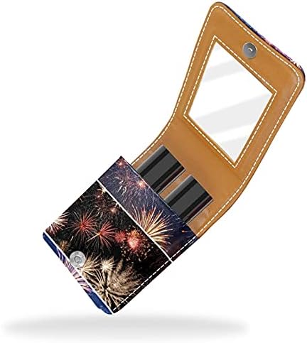 Caixa de batom de maquiagem para diferentes fogos de artifício portáteis de batom portátil com espelho damas mini maquiagem