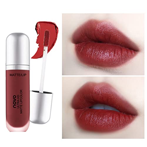 Nails Lipstick Batom Lipgloss Lip Gloss Stain Makeup Conjunto para mulheres Deep Dark Red Original Original 24 horas