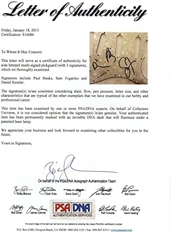 Banda Interpol assinou Autograph Brand Brand Electric Guitar Paul Banks PSA