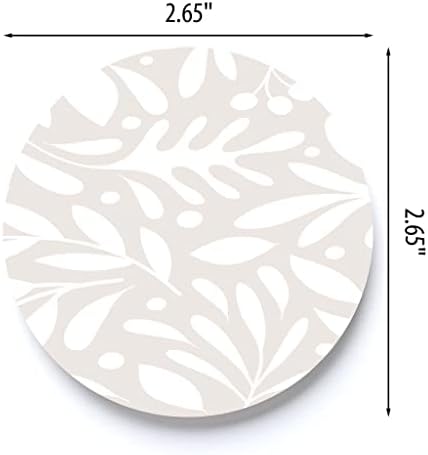 Padrão de folha Tom de prata Branco 2,75 x 2,75 Monta de montanha -russa de cerâmica de 2