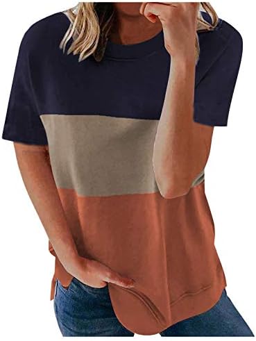 Tees gráficos para mulheres de verão Tops fofos de manga curta Camisetas Túnica de camiseta de camiseta casual de camiseta casual