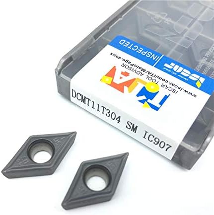 FINCOS DCMT11T304 SM IC907 10PCS Turns de giro externo DCMT 11T304 Inserir carboneto Cutter Tokarnyy Turnyy