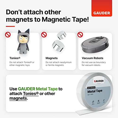 GAUDER FORTE FIRTET MAGNÉTICO Auto -adesivo | Tiras magnéticas com apoio adesivo | Rolo de ímã