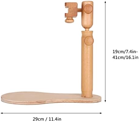 Suporte de bordado tptbon, colo de ponto de ponto cruzado ajustável, suporte natural de bordado de bordado de madeira de