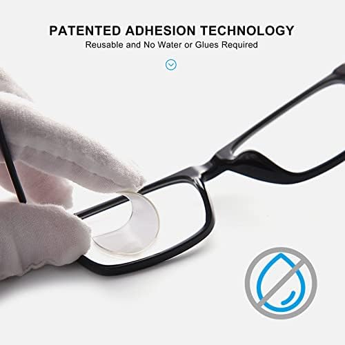 Okh 3-Pack Pack-On Reading Glasses Lens Adhesive Lentes Bifocal lentes para óculos de sol óculos de segurança, sem água necessária