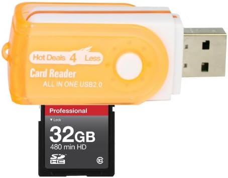 32 GB CLASSE 10 CARTÃO DE MEMÓRIA DE VELOCIDADE DE HIGH SDHC PARA CAMERAS OLYMPUS TG-610 TG-810. Perfeito para filmagens e filmagens contínuas em alta velocidade em HD. Vem com ofertas quentes 4 a menos, tudo em um leitor de cartão USB giratório e.