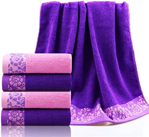 Toalha macia de jgqgb forte absorvente absorvente espessado macio toalha grande conjunto de cinco peças combinação rosa