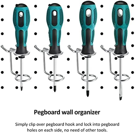 Titulares de ferramentas de chaves de fenda 10pcs 10pcs Titulares de ferramentas de anel duplo Acessórios de pegboard Os detentores