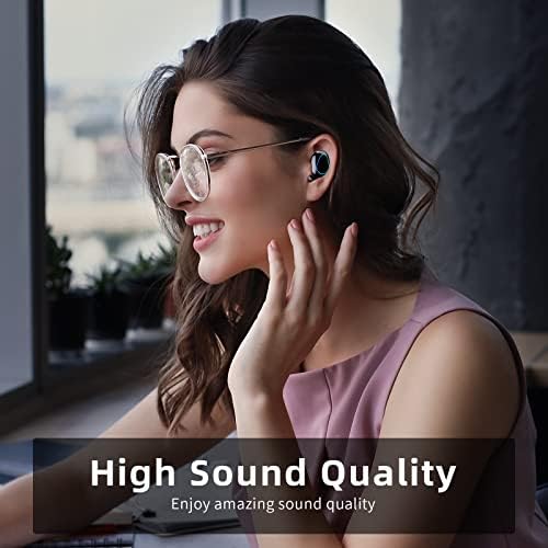 fones de ouvido Bluetooth Zivsivc Bluetooth, fones de ouvido IPX7 à prova d'água Bluetooth 5.1 estéreo, fones de ouvido sem fio, fones de ouvido de ouvido, fone de ouvido de graves profundos premium, audifonos bluetooth inalambricos para celular Android iOS