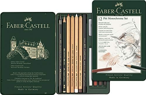 Faber-Castel 112975 Conjunto de estanho monocromático de Pitt, 12 peças