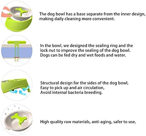 Alimentador de cão ainaan alimento lento tigela de estimação de animais de estimação ecológica não tóxica preventiva para