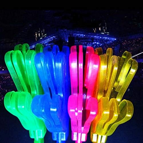 NUOBESTY 5PCS Hand Clapper Noisemakers com LED Light Plastic Party Ruído Acessórios de jogos para festas Fiesta Party