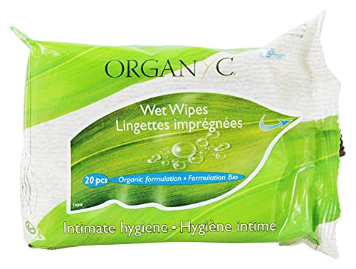 Higiene feminina lenços de trabalho Organyc 20 ct pacote