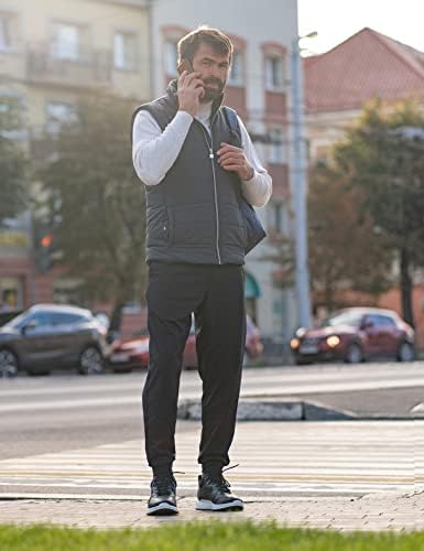 Guagal masculino masculino de moletom leves com calças atléticas de bolsos para correr lounge de viagem