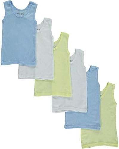 Bambini meninos meninas unissex 6-pacote tanques de camisetas sem mangas