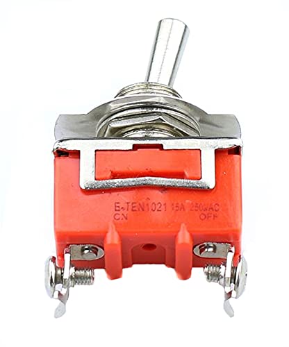 Eksil 1pcs AC 250V 15A 2 pino DPDT ON/OFF 2 Posição Mini Toglegle Switch E-ten1021 Orange