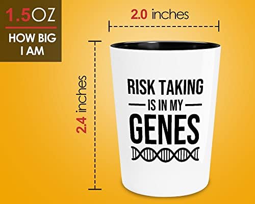 GETICISTA GETINA GLASS 1,5 oz - Risco está em meus genes - Future científico Future Laboratory Assistant Genealogical Scientist Student