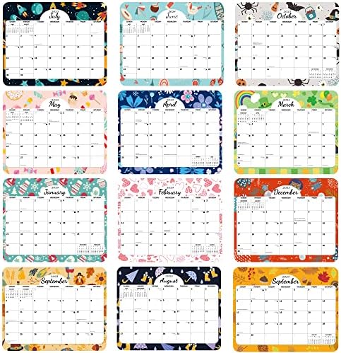 2023-2024 Calendário magnético para o planejador de geladeira Jul. 2023 - dezembro de 2024 Fridge Wall Monthly Magnet Organization, 18 meses 8 x 10 polegadas, estação e férias decoração para a cozinha doméstica doméstica em casa