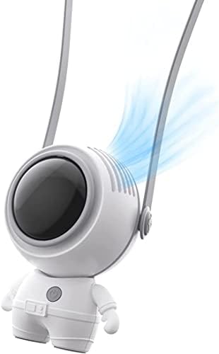 Airwapoo USB Mini Fan para crianças adolescentes, ventilador de mão, ventilador de mesa, fã de pescoço, 3 velocidades ajustáveis, bateria de 900mAh [2,5-5 Horário de trabalho], branco