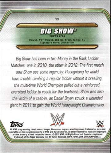 2019 Topps WWE Money in the Bank 13 Big Show Wrestling Trading Card