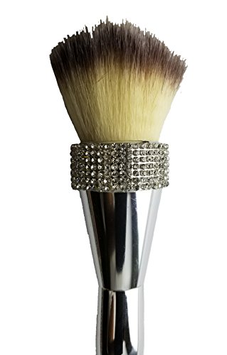 Profissional Grande Kabuki Face Powee Makeup Brush Rhinestone Glitter Bling Foundation Foundation Blending Tool
