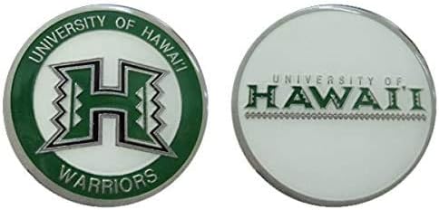 Moeda do desafio da Universidade do Havaí, moedas colecionáveis ​​do Havaí guerreiros, moedas de fãs de equipes da faculdade