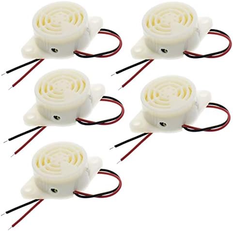 HILETGO 5PCS 95DB ALARME BUZZER SFM-27 HIGH DECIBEL 3-24V 12V ALARME ALARME BEEP BIZ