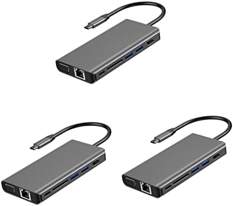 SOLustre 3pcs 8 1 8 em 1 Adaptador de carregamento do hub Adaptador USB Adaptador sem fio Adaptador sem fio Adaptador