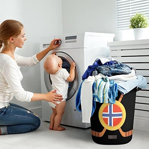 Hóquei na lavanderia Noruega Cesta de lavanderia dobrável para lavar roupa de lavar roupas de roupas