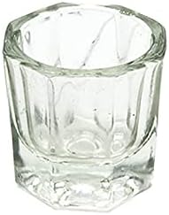 Jkred18 Fashion Dappen prato xícaras para acrílico líquido de vidro transparente Monômero de unhas líquido tigela de prato