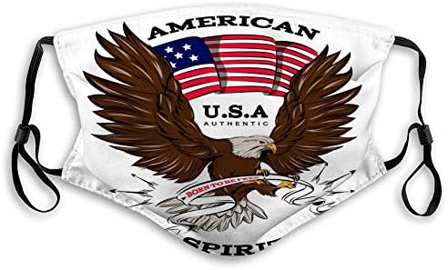 Xunulyn decoração de bocal decoração Face Anti-Dust Spirit of USA Emblem Half Face Decoration