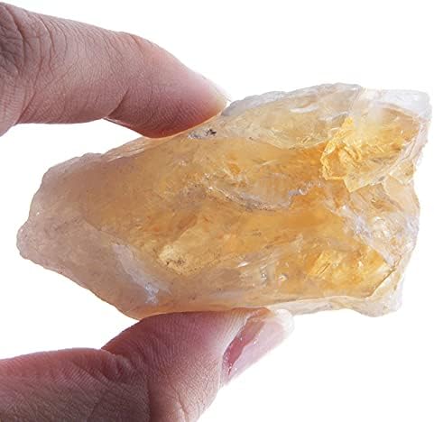ACXICO 2PCS Coleção de citrina 100g Pedras de cristal natural amarelo de ouro brilhante