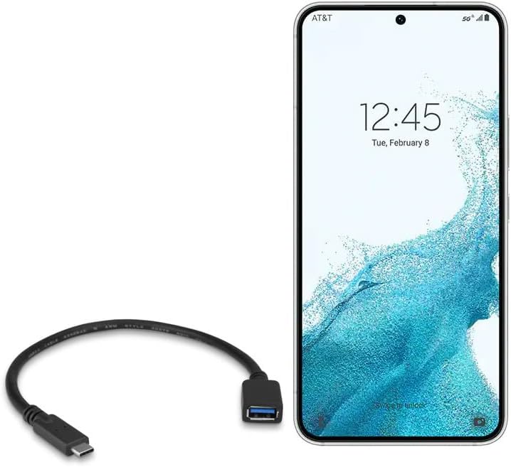 Cabo de ondas de caixa compatível com Samsung Galaxy S22 - Adaptador de expansão USB, adicione hardware conectado USB ao seu telefone para o Samsung Galaxy S22