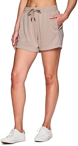 RBX Mulheres ativas leves femininos respiráveis ​​relaxados French Terry Athletic Walking Shorts