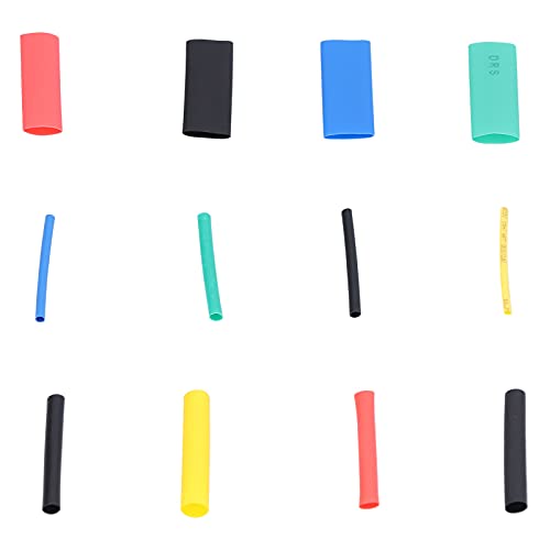 Conjunto de tubo de encolhimento de calor em cores, nylon encolhimento de tubo de tubo de tubo de reparo 2: 1 proporção